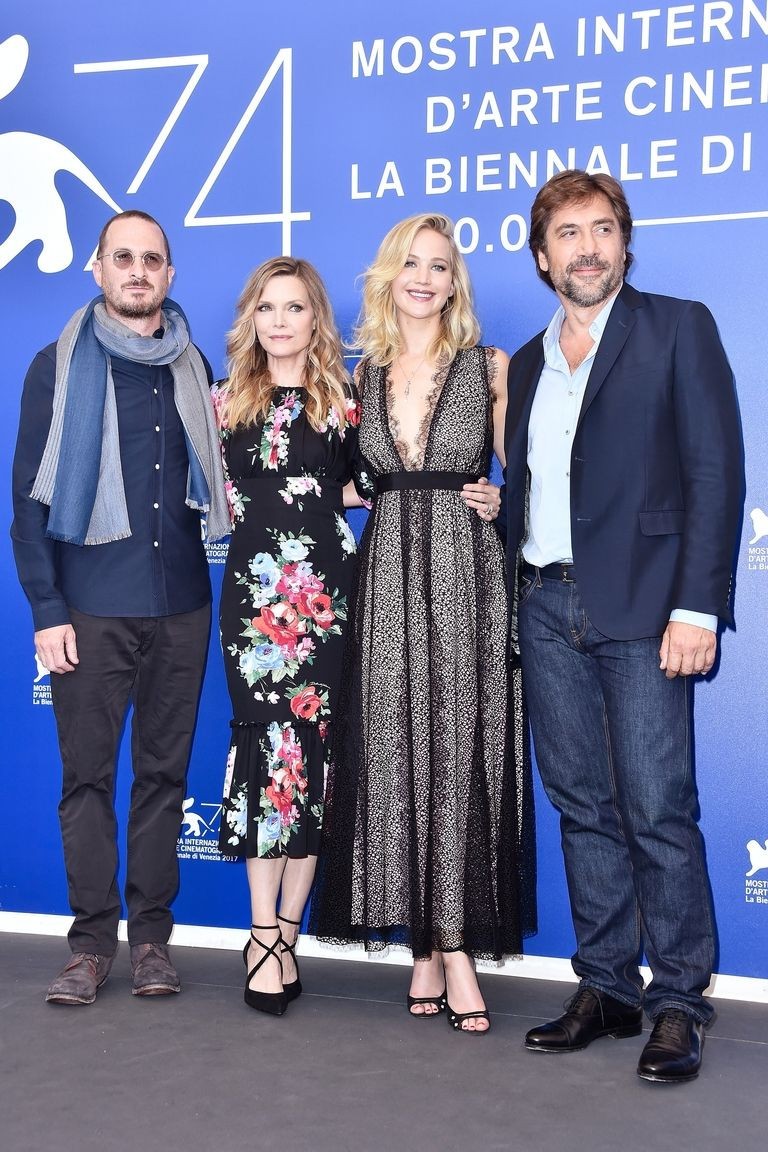 Darren Aronofsky, Michelle Pfeiffer, Jennifer Lawrence, Javier Bardem